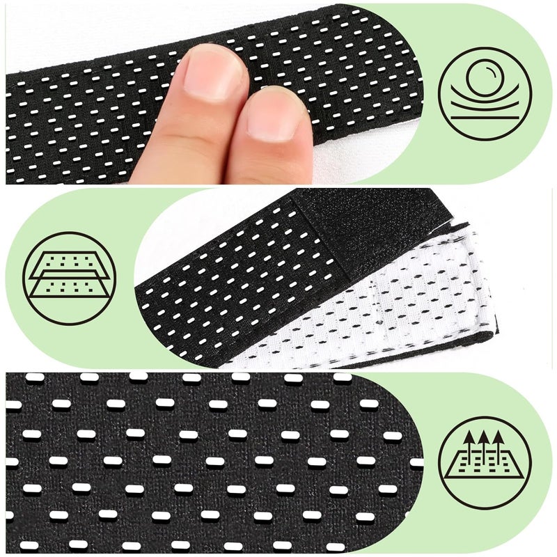 RRBXIA 8 Count Softball Sleeve Holders Breathable Mesh Material, Adjustable Straps for Sports Bands, Baseball, Soccer, Sports Shirts - Black, White - Image 4